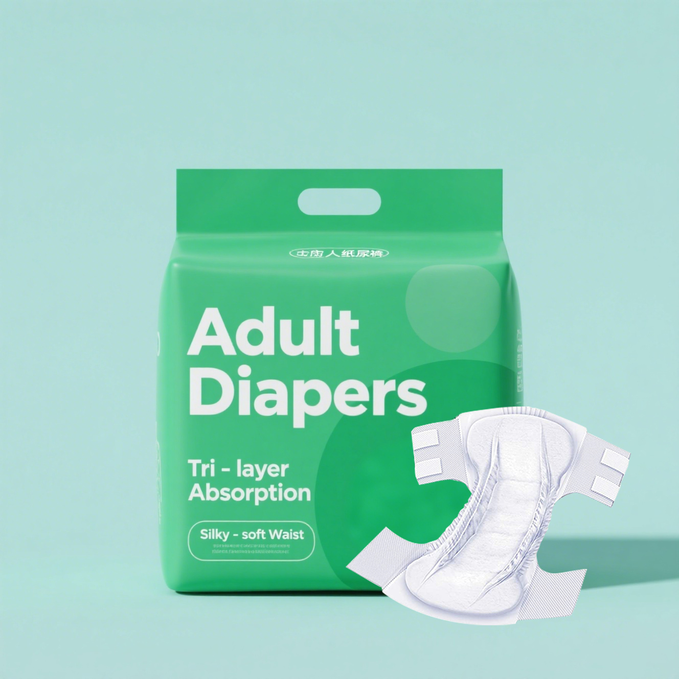 Overnight Adult Diapers with 4-Layer Lock System - Heavy Absorbency for 12H Leak Protection